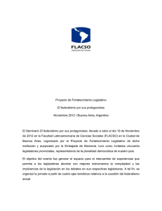 Rapport Seminario “El federalismo por sus protagonistas”