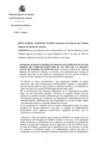 Tribunal Superior de Justicia del Principado de Asturias Secretaría