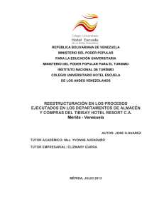 REESTRUCTURACI&Oacute;N EN LOS PROCESOS EJECUTADOS EN