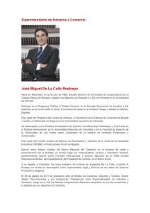 José Miguel De La Calle Restrepo - Superintendencia de Industria y