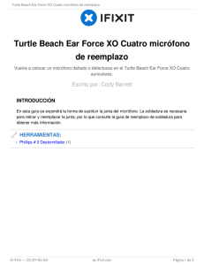 Turtle Beach Ear Force XO Cuatro micrófono de reemplazo