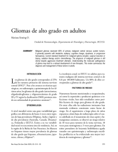 Gliomas de alto grado en adultos - Hospital Clínico Universidad de