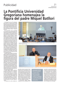 "La Pontificia Universidad Gregoriana..."