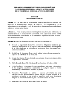 reglamento de las proyecciones cinematográficas y audiovisuales