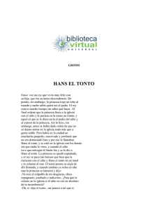 HANS EL TONTO - Biblioteca Virtual Universal