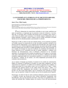 La economía ecuatoriana en el Bicentenario del inicio del