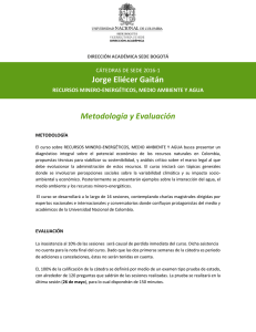 Jorge Eliécer Gaitán Metodología y Evaluación
