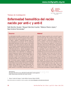 Enfermedad hemolítica del recién nacido por anti-c y anti-E
