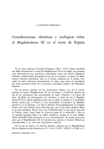 Consideraciones climáticas y ecológicas sobre el Magdaleniense III