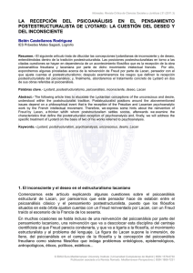 la recepción del psicoanálisis en el pensamiento postestructuralista