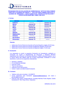 MESES FECHAS Febrero ---------- Jueves 18 Marzo