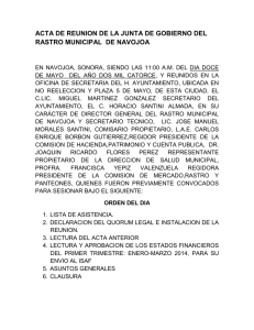 Acta - H. Ayuntamiento de Navojoa