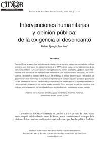Intervenciones humanitarias y opinión pública: de la