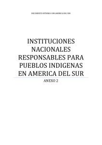 instituciones nacionales responsables para