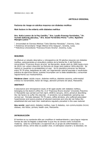 Factores de riesgo en adultos mayores con diabetes mellitus