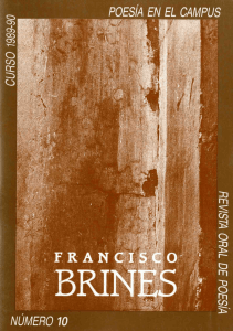 Poesía en el Campus, 10. Francisco Brines
