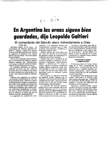 En Argentina fas urnas siguen bien guardadas, dijo Leopoldo Galtieri