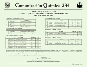 Comunicación Química 234 - Facultad de Química UNAM