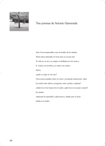 Tres poemas de Antonio Gamoneda