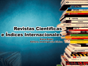 Revistas científicas e índices internacionales