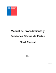 Manual de Procedimiento y Funciones Oficina de Partes Nivel Central