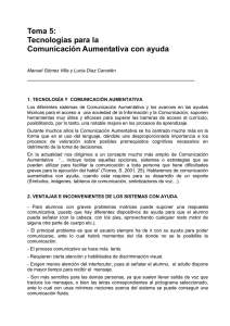 Tema 5: Tecnologías para la Comunicación Aumentativa con ayuda