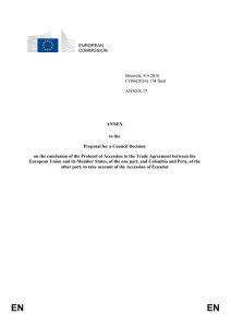 EUROPEAN COMMISSION Brussels, 4.4.2016 COM(2016) 174 final