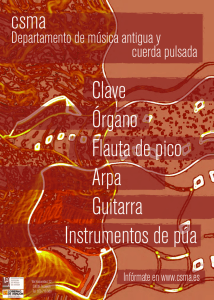 csma Clave Órgano Flauta de pico Arpa Guitarra Instrumentos de púa
