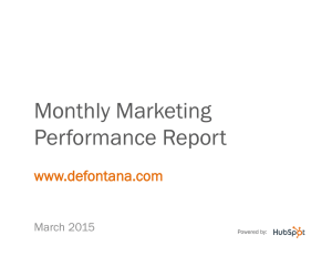 Monthly Marketing Performance Report