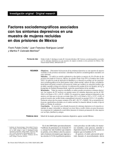 Factores sociodemográficos asociados con los síntomas