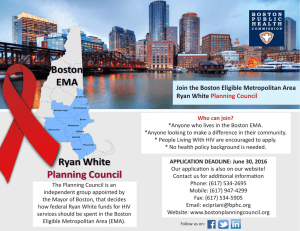 Join the Boston Eligible Metropolitan Area Ryan White Planning