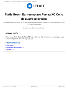 Turtle Beach Ear reemplazo Fuerza XO Cono de cuatro altavoces