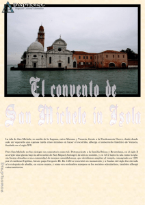 La isla de San Michele, en medio de la Laguna, entre Murano y