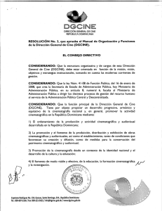 Resolución Núm. 3 Dirección General de Cine