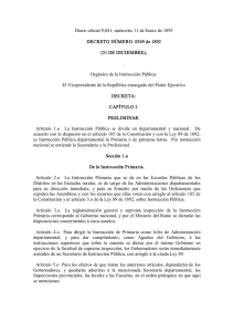 Diario oficial 9,041, miércoles 11 de Enero de 1893 DECRETO