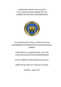 plan de negocios pa - Universidad Central del Ecuador
