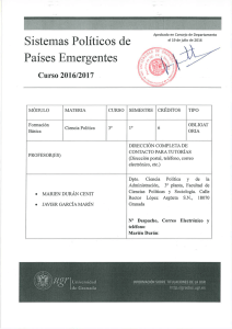 Sistemas Políticos de Países Emergentes