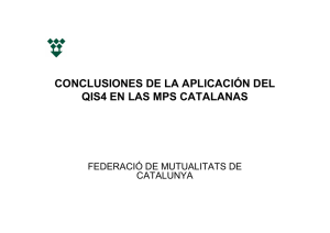 conclusiones de la aplicación del qis3 a las mps catalanas