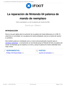La reparación de Nintendo 64 palanca de mando de reemplazo