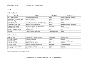 ¡Estamos en forma! 1º ESO 1º bloque: Deportes