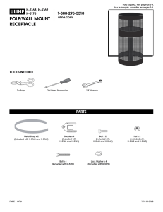 pole/wall mount receptacle