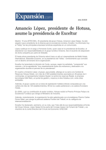 Amancio López, presidente de Hotusa, asume la