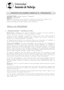 TEMA 4: LA TIPOGRAFÍA