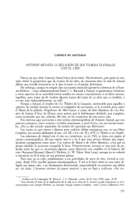 pdf Antonin Artaud: la relación de sus teorías teatrales con el cine