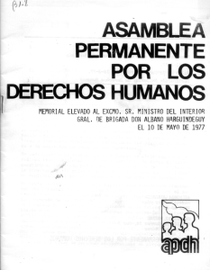 ¡ , ASAMBLEA PERMANENTE POR LOS ¡ DERECHOS HUMANOS