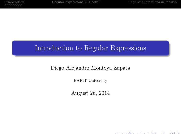 Introduction to Regular Expressions