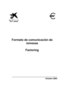 Formato de comunicación de remesas Factoring