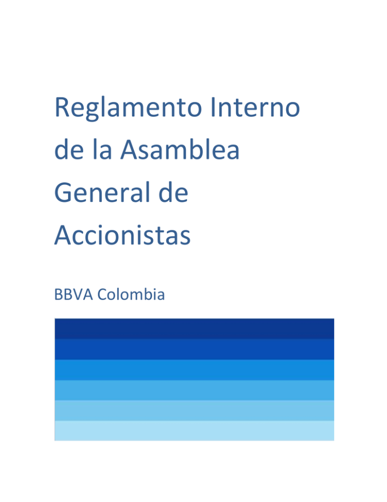 Reglamento De La Asamblea General De Accionistas