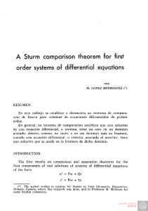 A Sturm comparison theorem for first order systems of differential