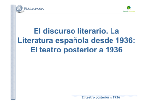 El discurso literario. La Literatura española desde 1936: El teatro